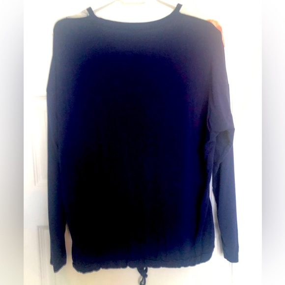 Blue, white and pink top with adjustable waistband, size M - Picture 3 of 4